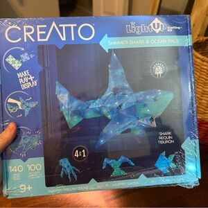 CREATTO Light-Up Crafting Kit - Blue Shimmer Shark & Ocean Pals